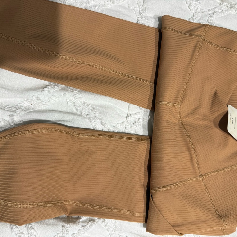 Fabletics Ribbed Leggings in Camel